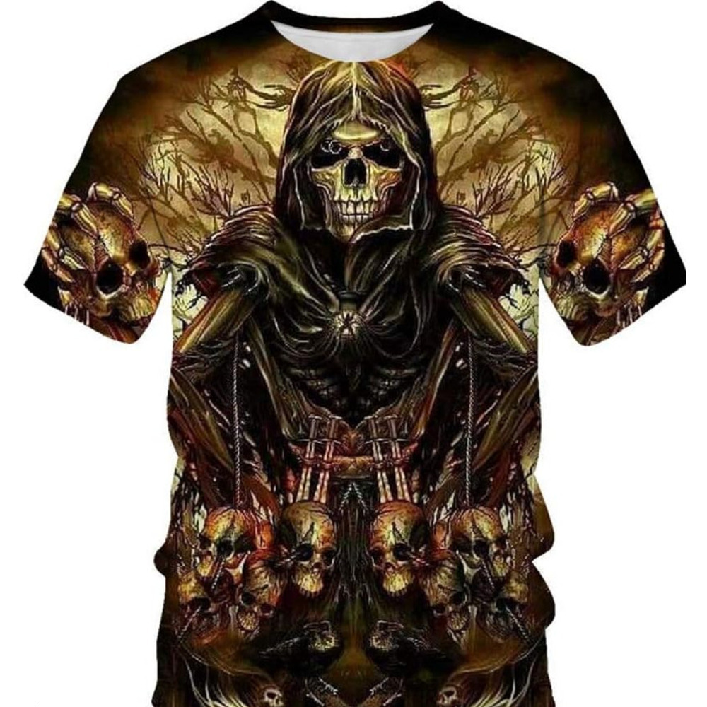 Mens T shirt Mens T-Shirts 3D Graphic Skull Short Sleeve Tees Funny Printed Summer Tops tee Fashion trend Casual tops summer clothes