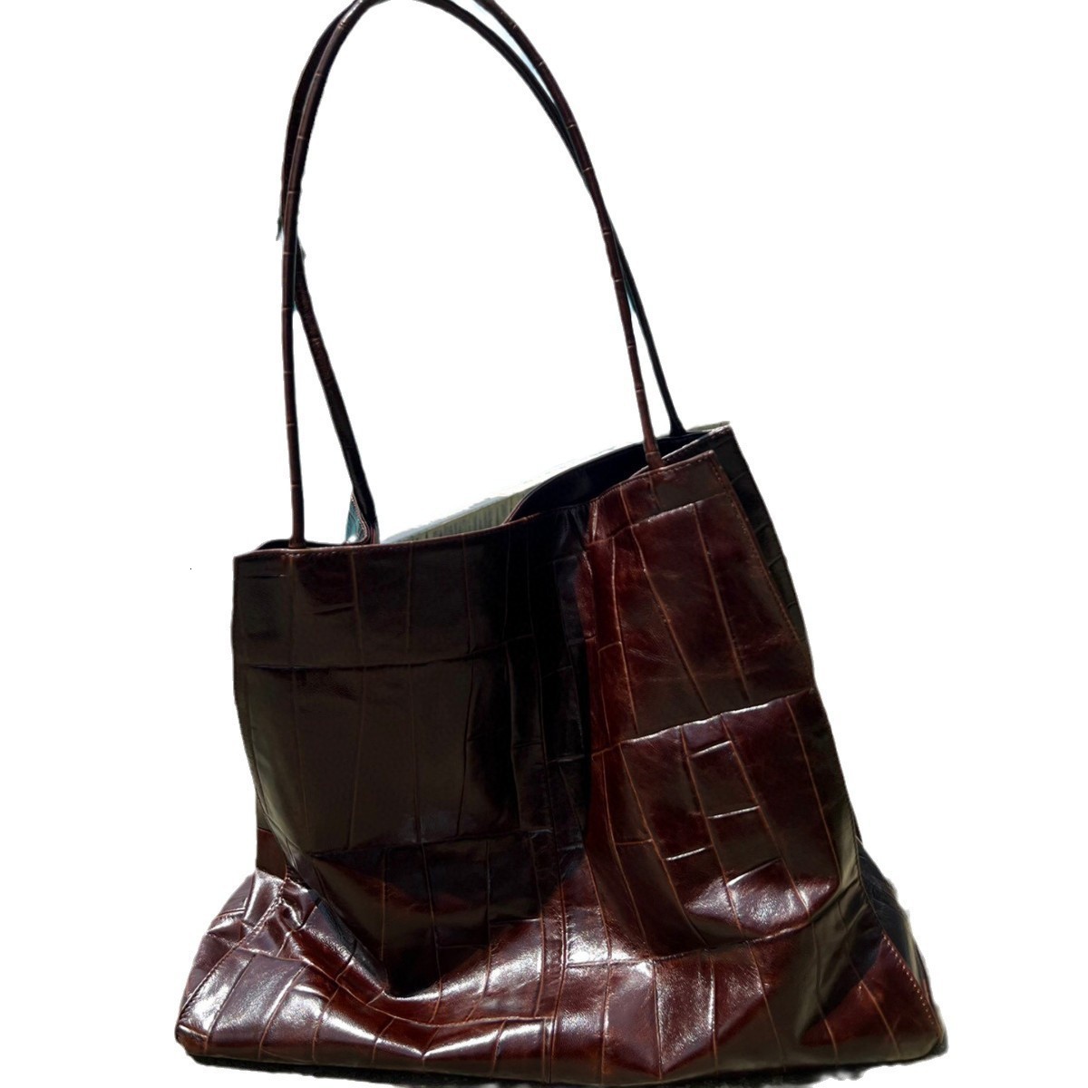 2024Large Capacity Genuine Leather Tote - Casual & Stylish Versatile Shoulder Bag For Women (Head Layer Cowhide, Black)