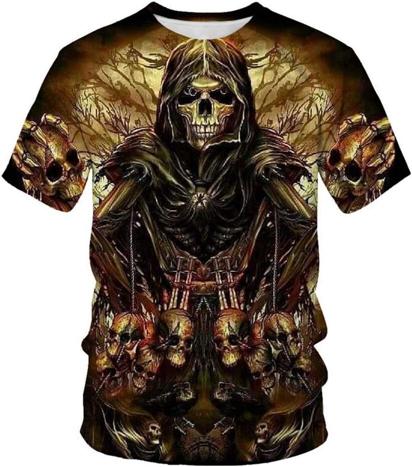 Mens T shirt Mens T-Shirts 3D Graphic Skull Short Sleeve Tees Funny Printed Summer Tops tee Fashion trend Casual tops summer clothes