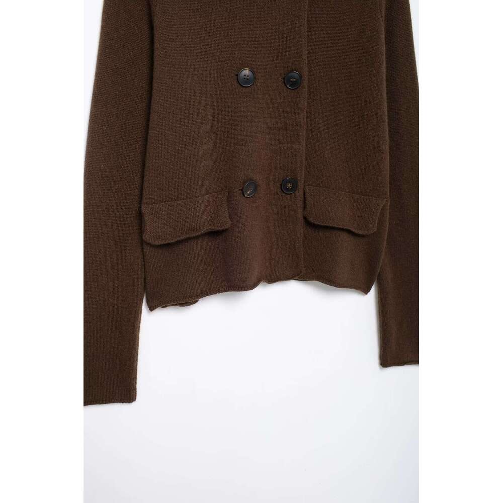 TRAFZA Women's Solid Slim Fit Cardigan Buttons Flap Spring Autumn New 2024 Fashion Casual Sweater