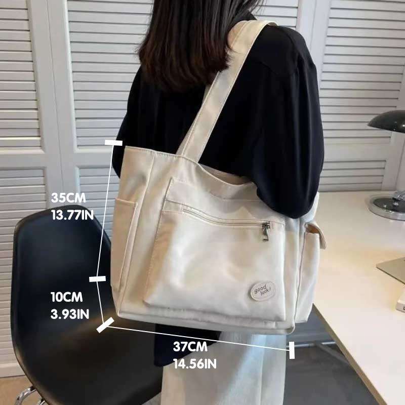 Fashion Women's Shoulder Class Large Capacity Student Tote 2025 New Canvas Commuter Handbag Women Bag