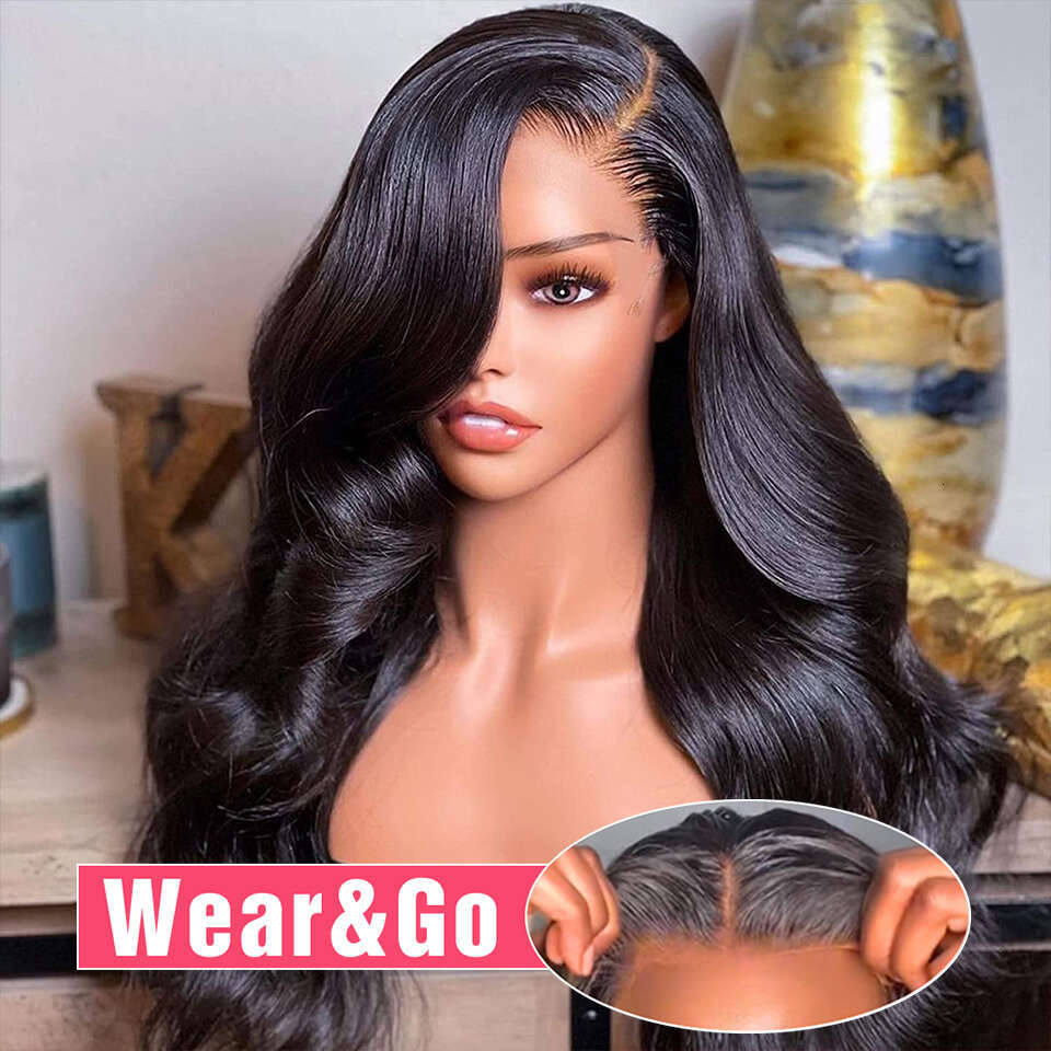 x Glueless Wig Human Hair Ready To Wear And Go Preplucked Pre Cut Body Wave HD Lace Frontal Wigs For Women