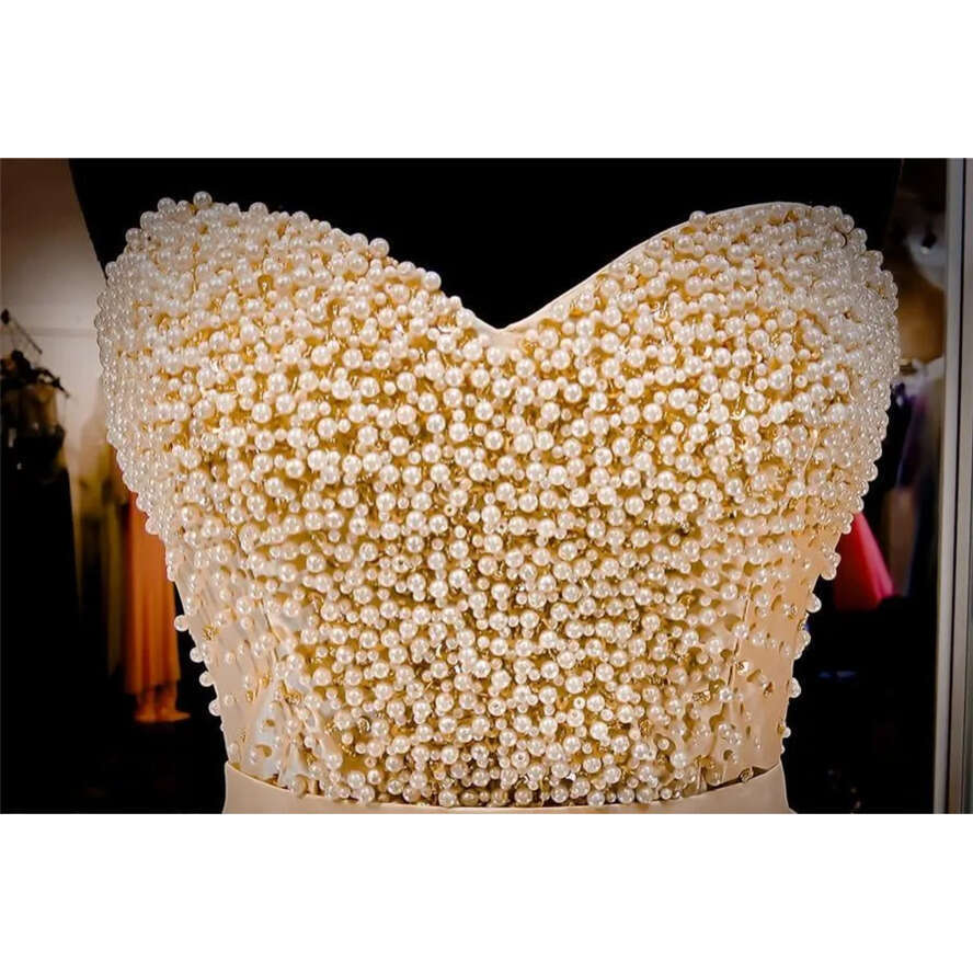 Short Homecoming Dresses Beaded Pearls Sweetheart Corset Back Prom Party Gowns Sixteen Graduation Pageant Dress 80 0510