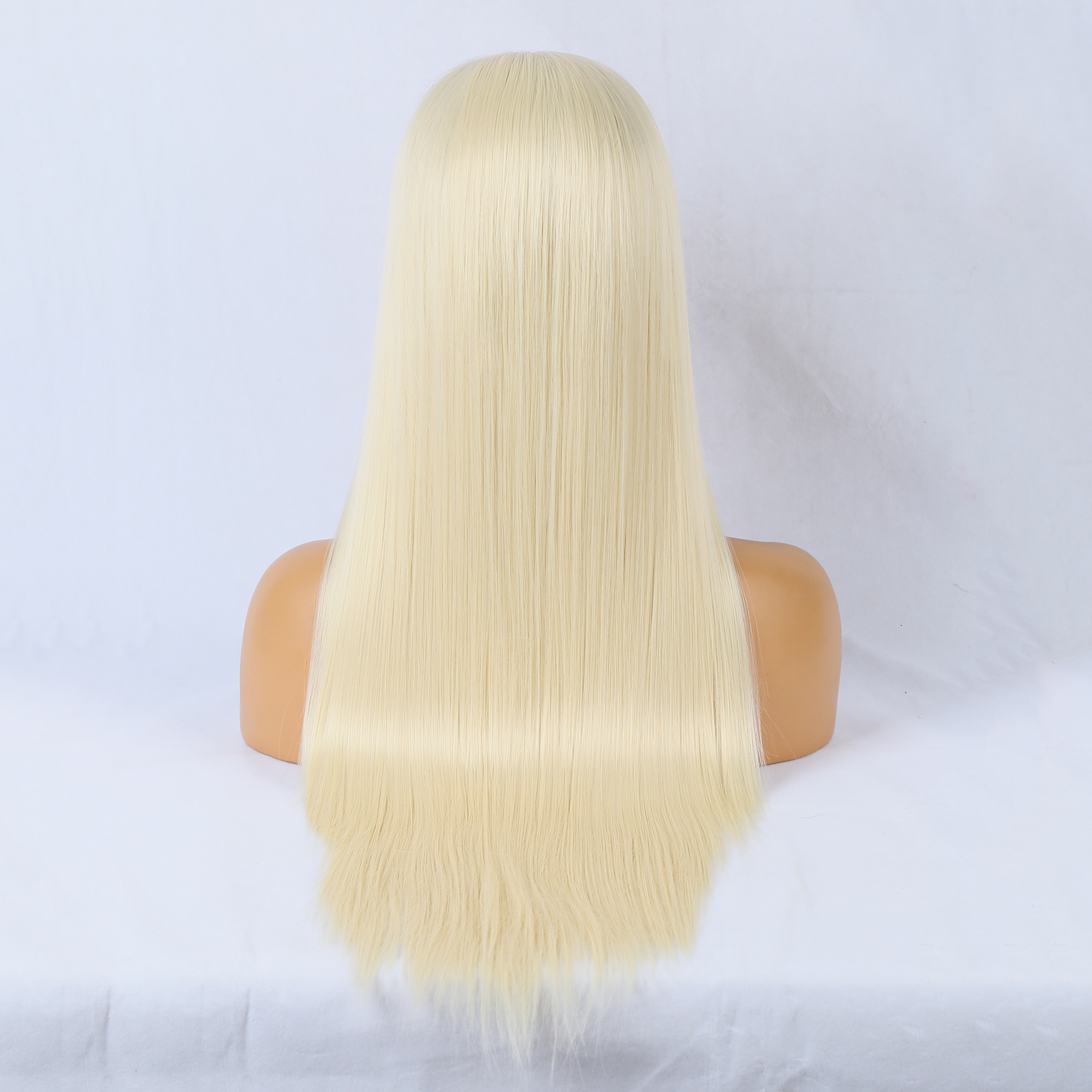 RONGDUOYI 613 Blonde Silky Straight Synthetic Lace Front Wig Glueless Natural Haire Hair Frontal Wigs for Women Daily Party