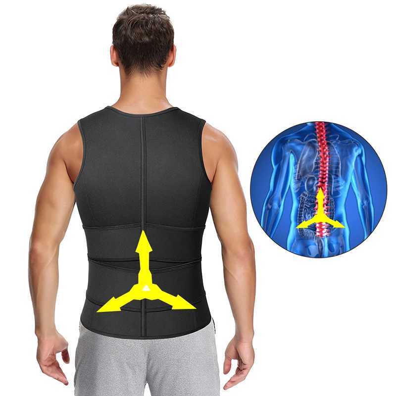 Men Body Shaper Waist Sauna Suit Sweat Vest Slimming Underwear Fat Burner Workout Tank Tops Weight Loss Shirt ShapewearXJ241028