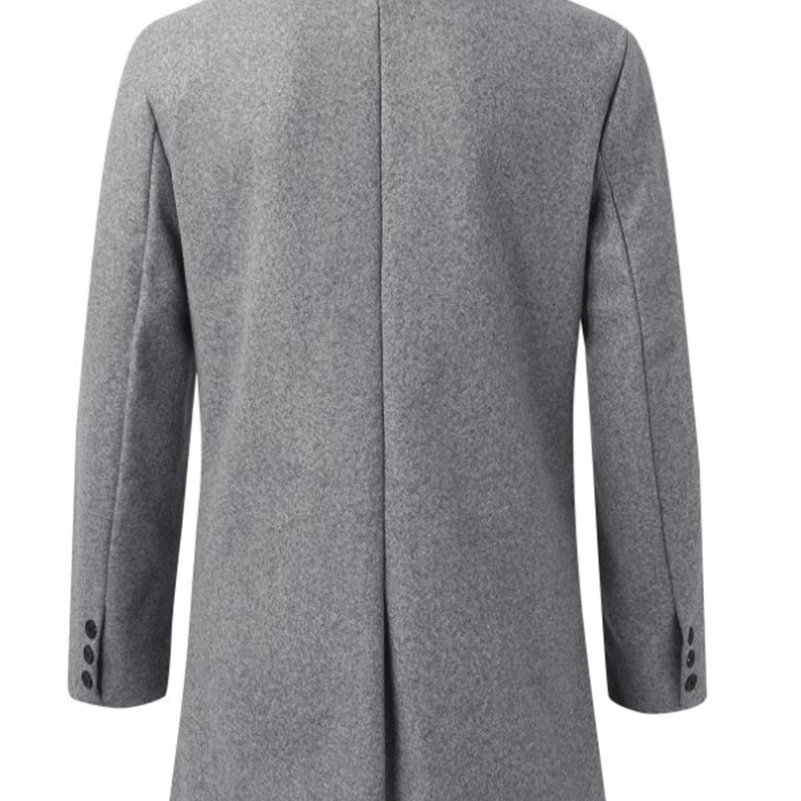 2024 cross-border mens British style long-sleeved woolen coat autumn and winter mens trendy coat 241007
