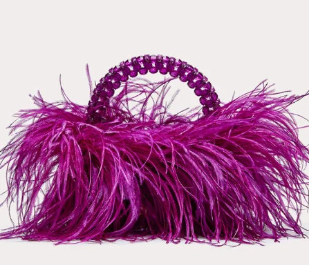 Pearl Bead Bag With Feather Fur Clear Acrylic Crystal Stone Box Tote Handbag Women Handmade Party Purse 241025