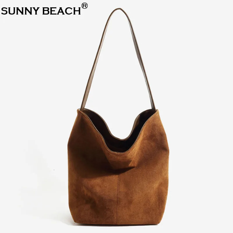 Large Capacity Handbag High Quality Matte Leather Women Bag Water Bucket Tote Versatile Shoulder 241021
