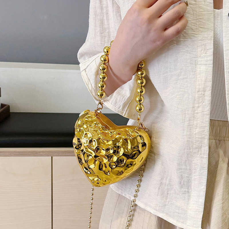 CMM Bag Womens Crossbody Bag New Fashion Ice Crack Love Bag Acrylic Single Shoulder Chain Banquet Bag