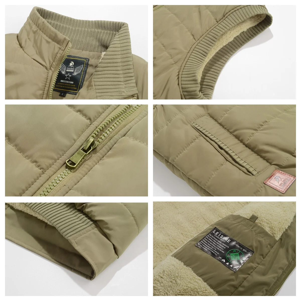 Winter Mens Wool Tank Top Lightweight Paddle Thickened Tank Top Sleeveless Jacket Warm Coat Size 6XL Outdoor 241028