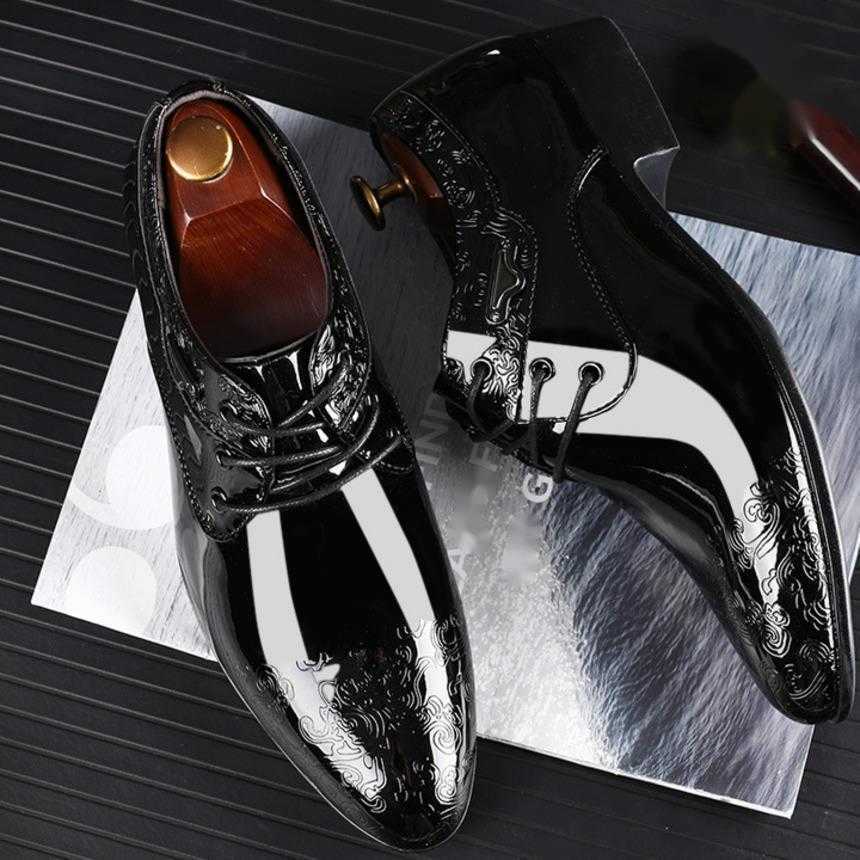 Men Dress Shoes New Bright Face Mens Business Dress Shoes Fashion Casual Shoes Mens Lace Up Wedding Dressing Shoes 241009
