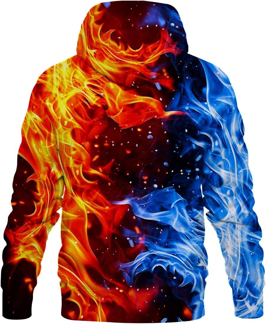 Hoodie for Mens Womens Unisex Colorful Graphic Hoodies 3D Print Cool Sweatshirt Cool for Men and Women Graphic Warm and casual cool