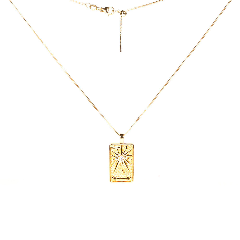 Tarot Pendant Necklace Stars, Moons, Lovers , Etc Retro Design Luxury Women Jewelry Gold-plated Brass Necklace High Quality Christmas Gifts