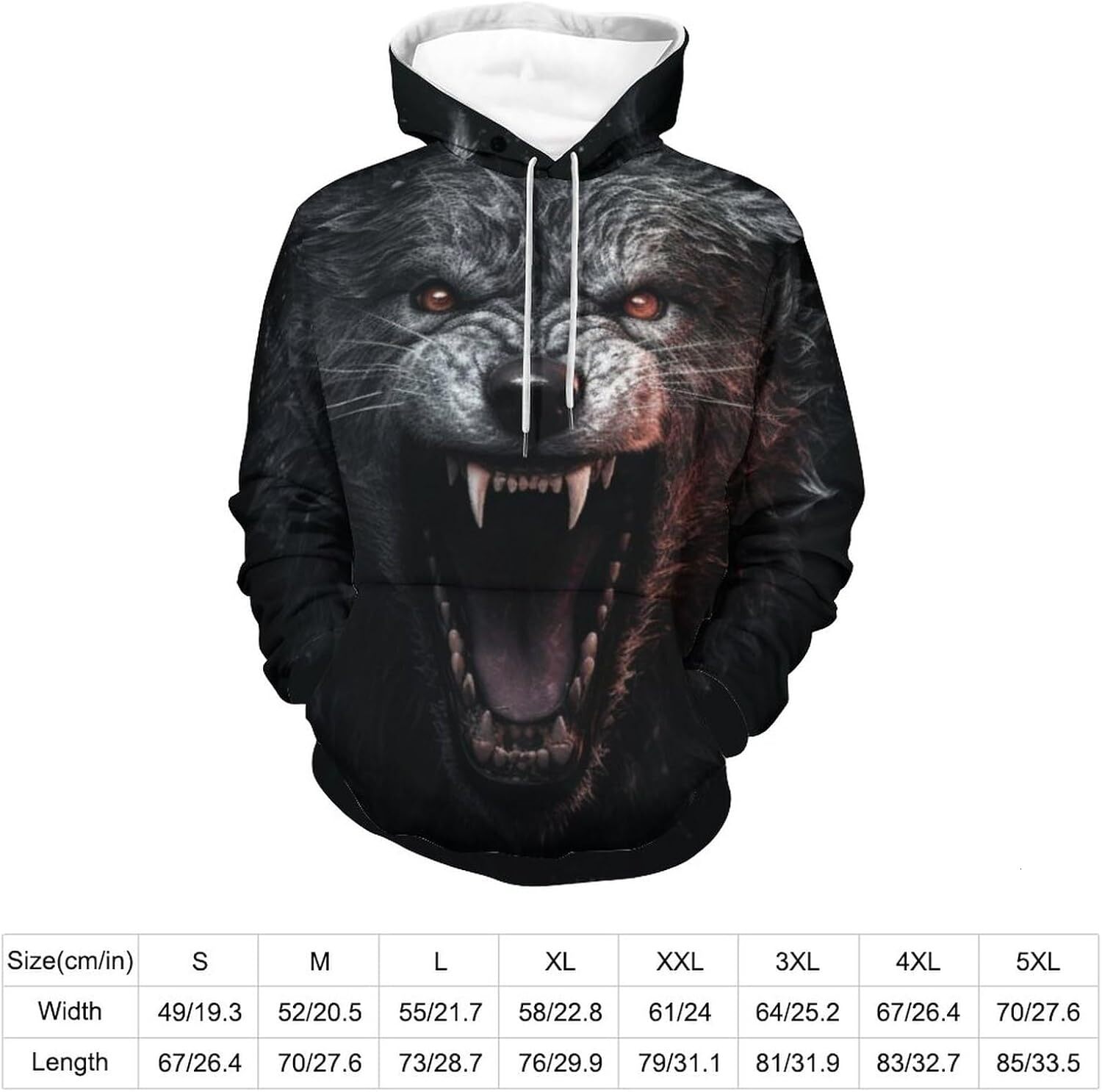 Hoodie for Mens Womens Mens Wolf 3D Print Hoodie Novelty Graphic Sweatshirt Pullover Hoodie Graphic Hoodies sweatshirt Pullover Long Sleeve