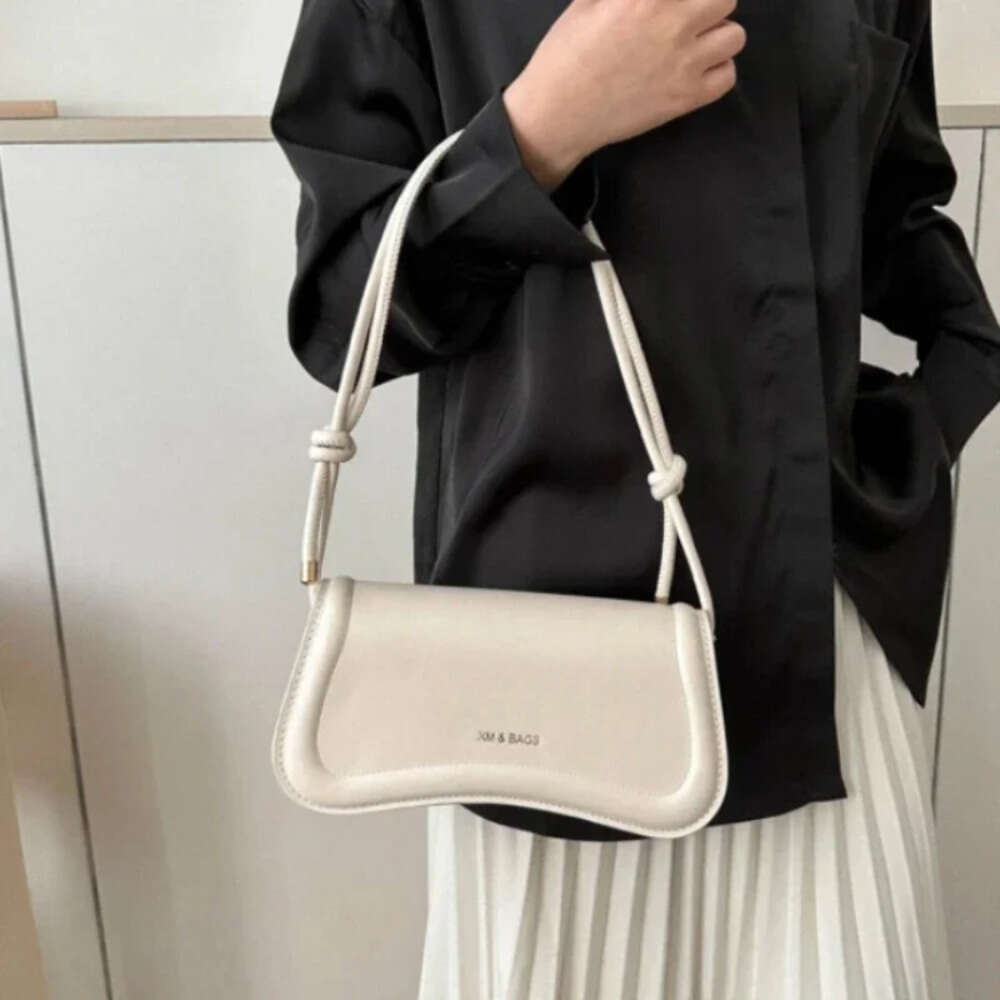 Shoulder Ladies Crossbody PU Leather Women Underarm Solid Color Small Top-handle Bags Purse Female Daily Handbags