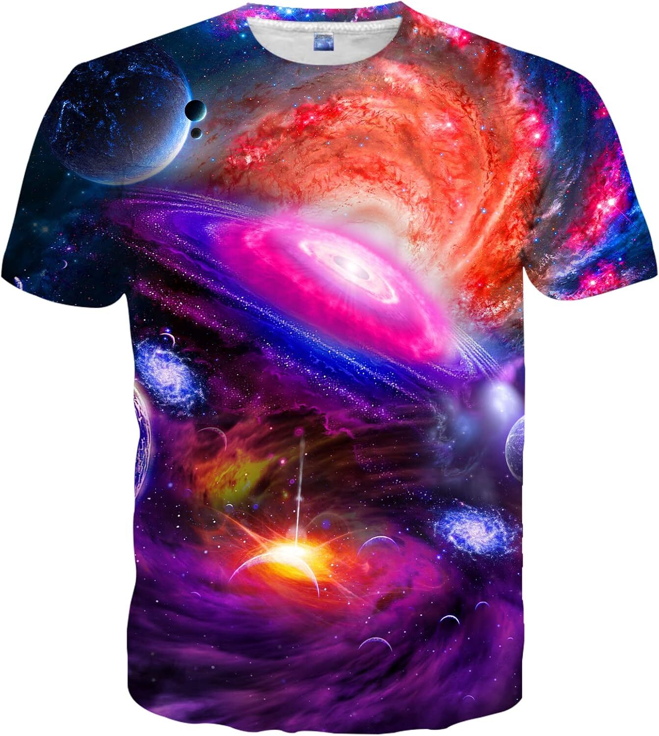 Mens T shirt 3D Graphic Colorful T-Shirts Trendy patterns Crew Neck Print Tee for Men Women and Youngs tee Casual tops summer clothes cool