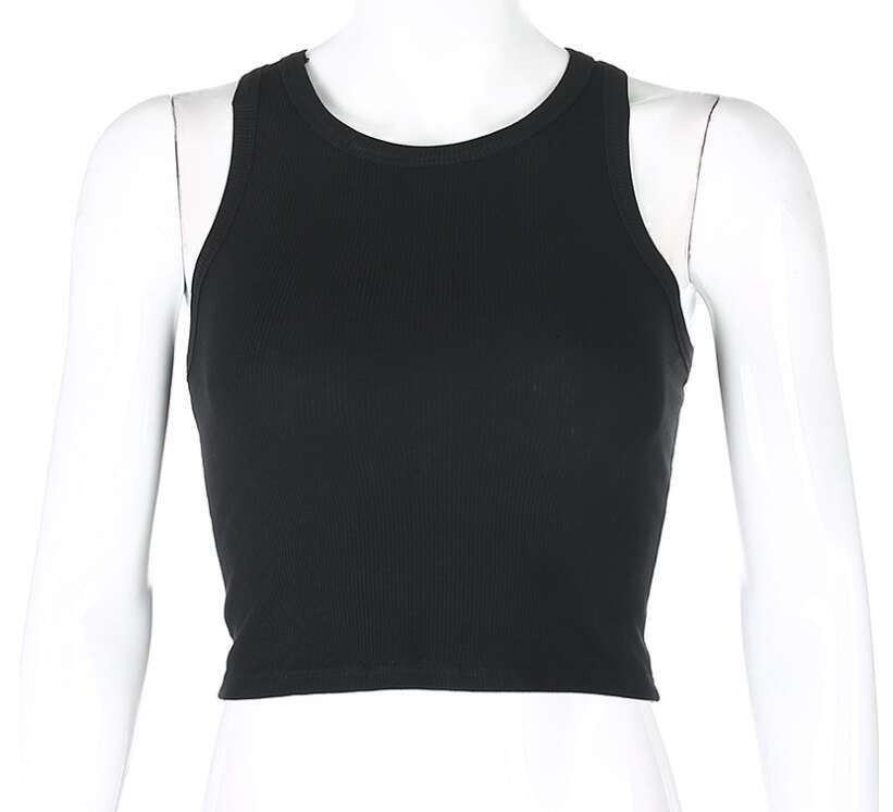 Women's Top T-shirt Knitted T-shirt Regular Cut Tank Top Round Neck Knitted Sweater Embroidered Cotton Blended Sleeveless Hollow Shorts Set