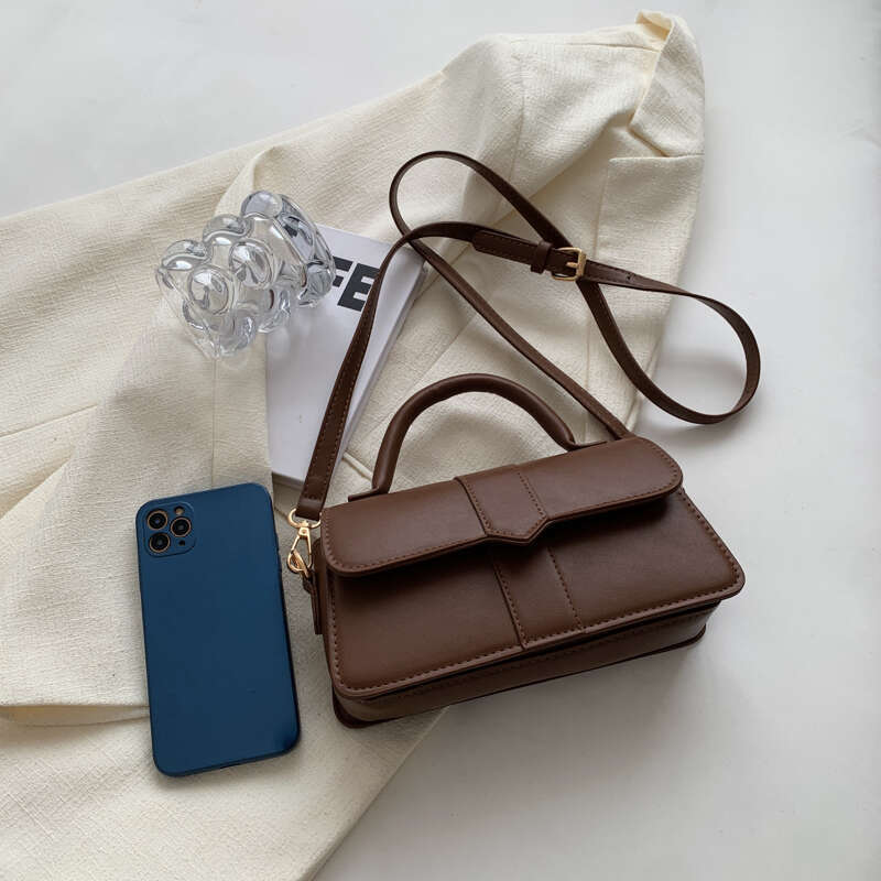Leather Pu Shoulder for Women Handbag - Fashion Crossbody Bags Vintage Underarm Bag Square Satchel (Black)