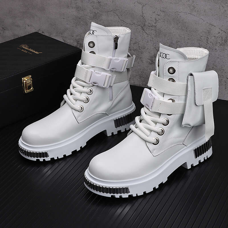 New Arrival High Quality Hot Sale Men Fashion Casual Popular Ankle Boots Autumn Winter Youth Tredning Metal Warm Snakers 241107