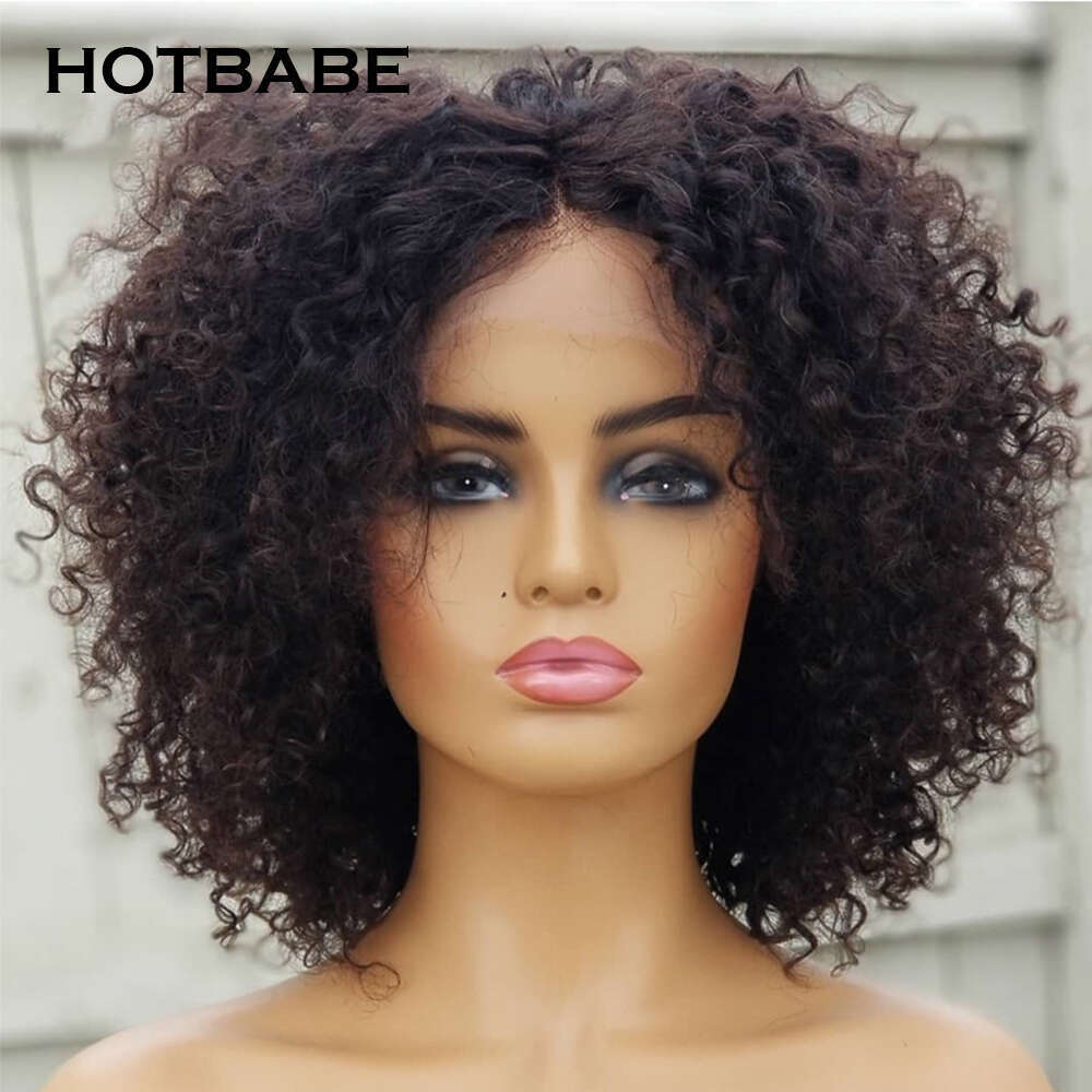 Kinky Curly Wig x Transparent Lace Front Afro Human Hair HD Frontal Brazilian Remy Wigs