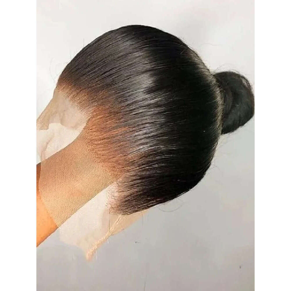 HD Bone Straight Full Lace Frontal Human Hair Wig Brazilian Preplucked Bleached Knot x Transparent Front