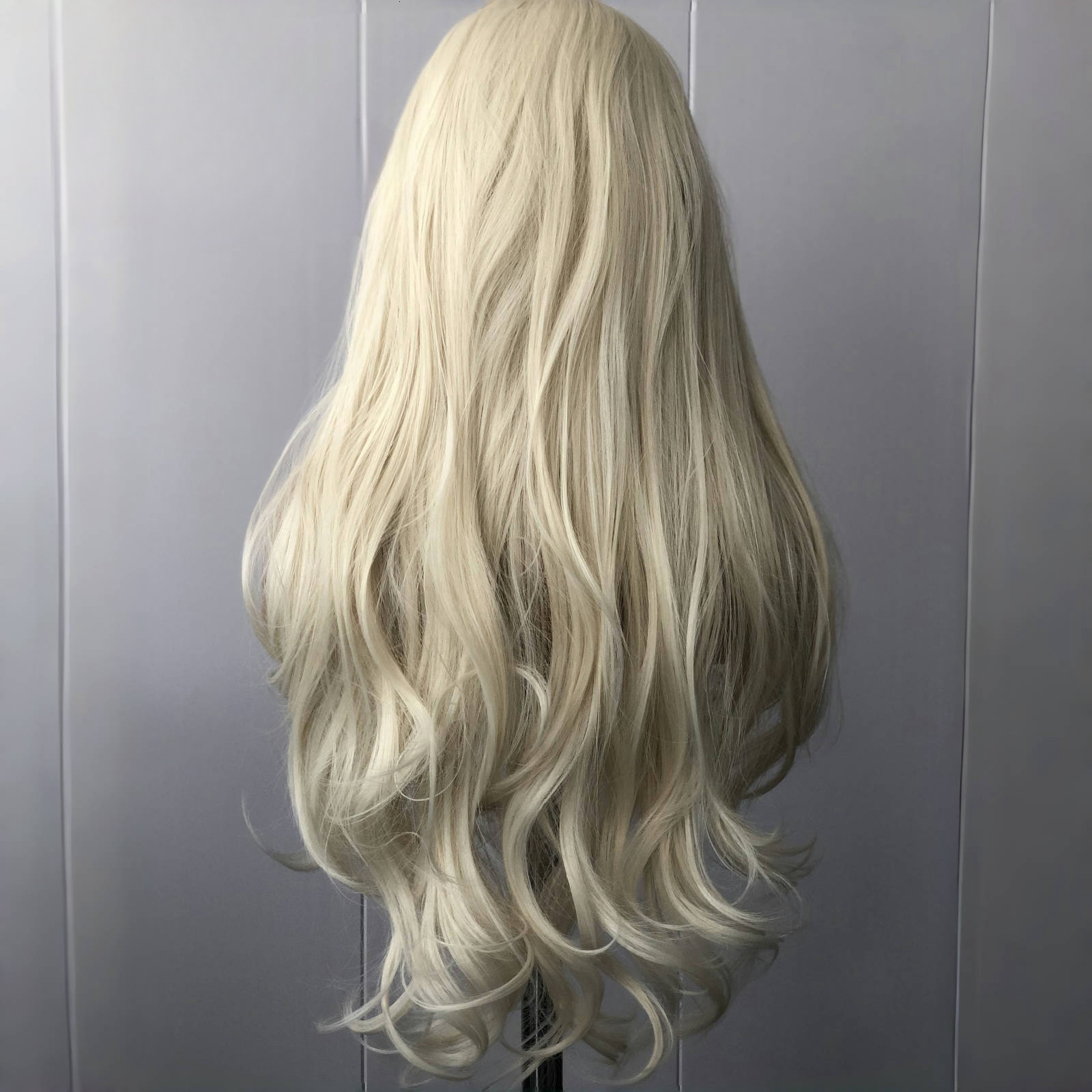 RDY Platinum Blonde Loose Wave Synthetic Lace Front Wig Glueless Sier White Natural Wavy Hair Frontal Wigs for Women Daily Use