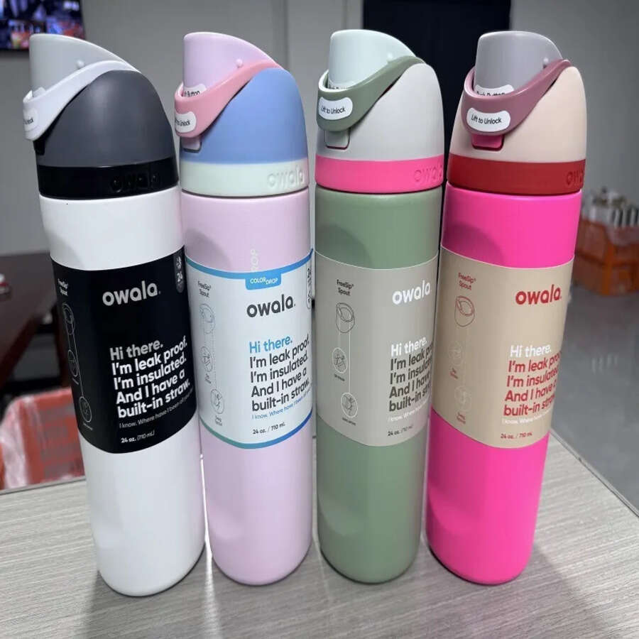 NEW 2024 OWALA Insulated Stainless Steel Water Bottle - Space Pot Vacuum Sealed Cup for Outdoor Sports dh910320090