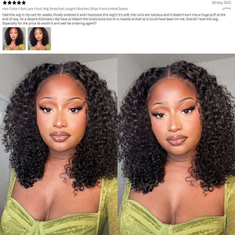 Kinky Curly Wig x Transparent Lace Front Afro Human Hair HD Frontal Brazilian Remy Wigs