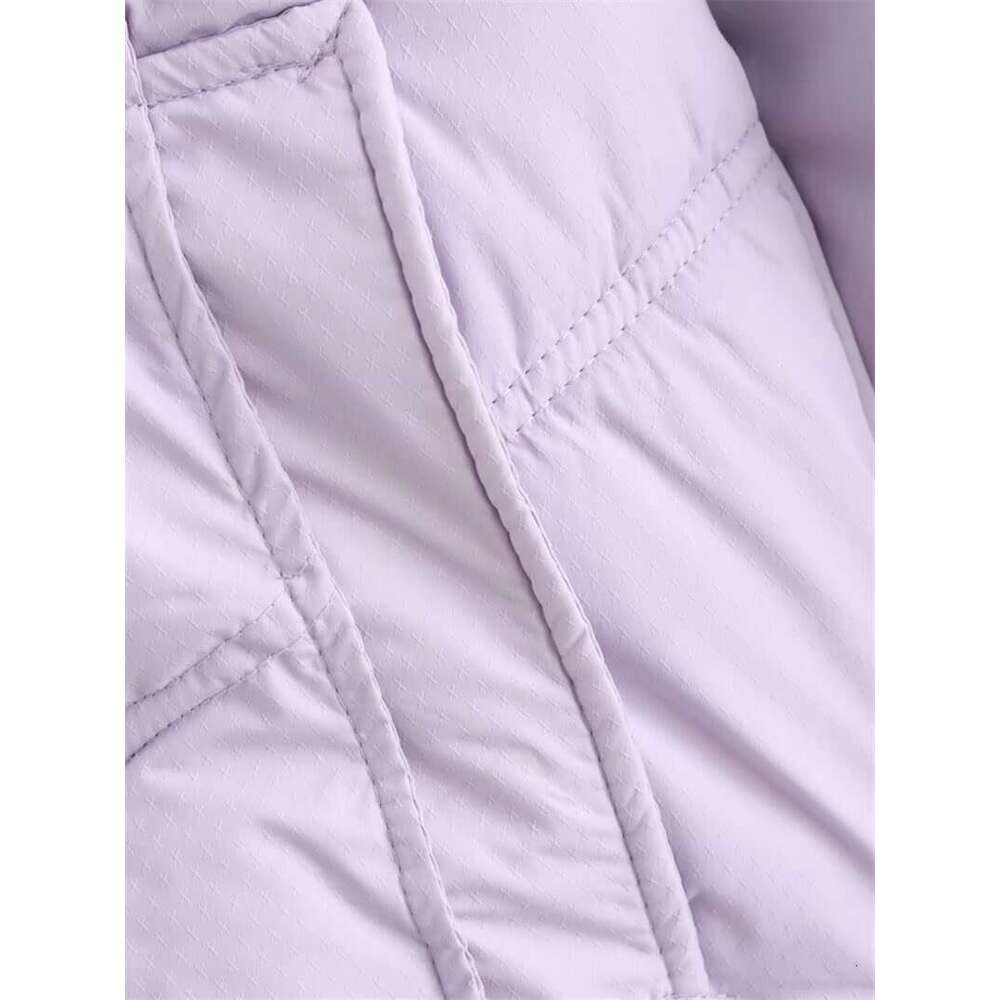 TRAFZA Women Fall Winter Padding Five-Color Hooded Zipper Loose New Fashion Casual Versatile Jacket Coat