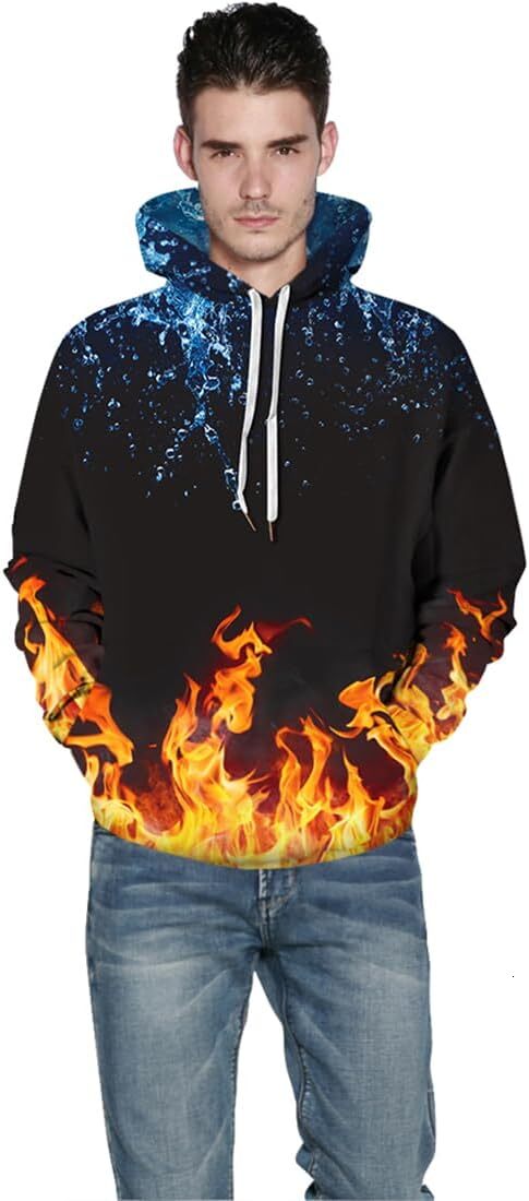 Hoodie for Mens Womens Mens Hoodie 3D Printed Sweatshirt Cool Outfits With Pockets Graphic Hoodies sweatshirt Pullover Long Sleeve Warm and casual