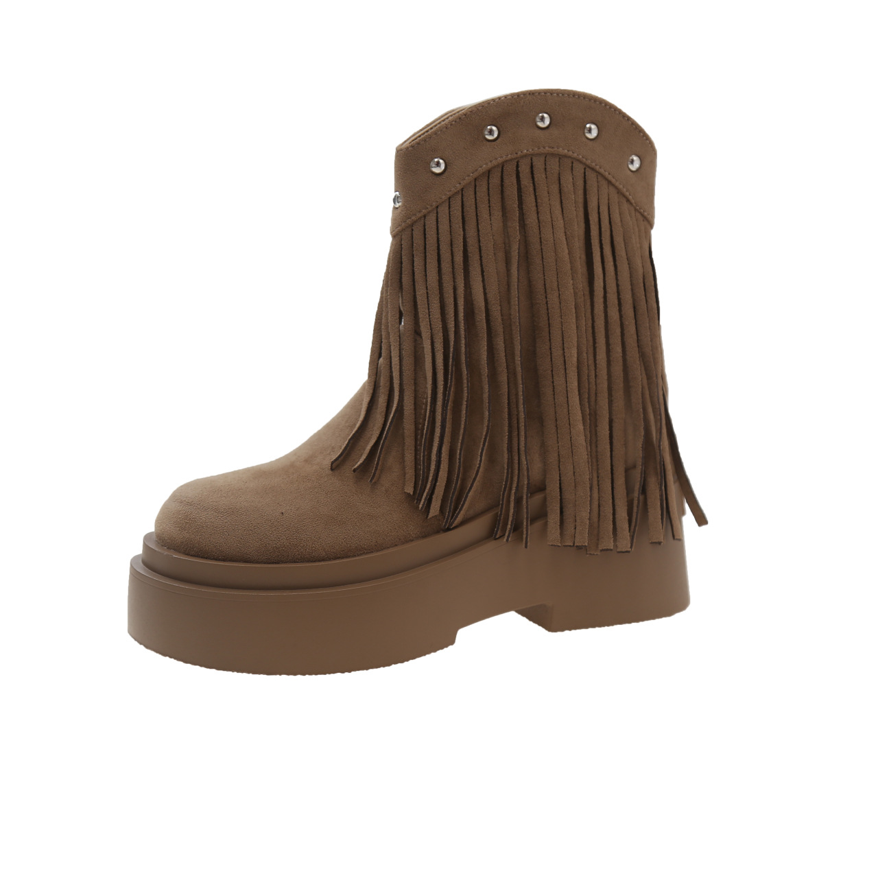 Women Fashion Boots:Thick Sole Increase Height Martin Boots Retro Style Chunky Heel Spicy Girl,Black/Brown/Khaki,Free shipping