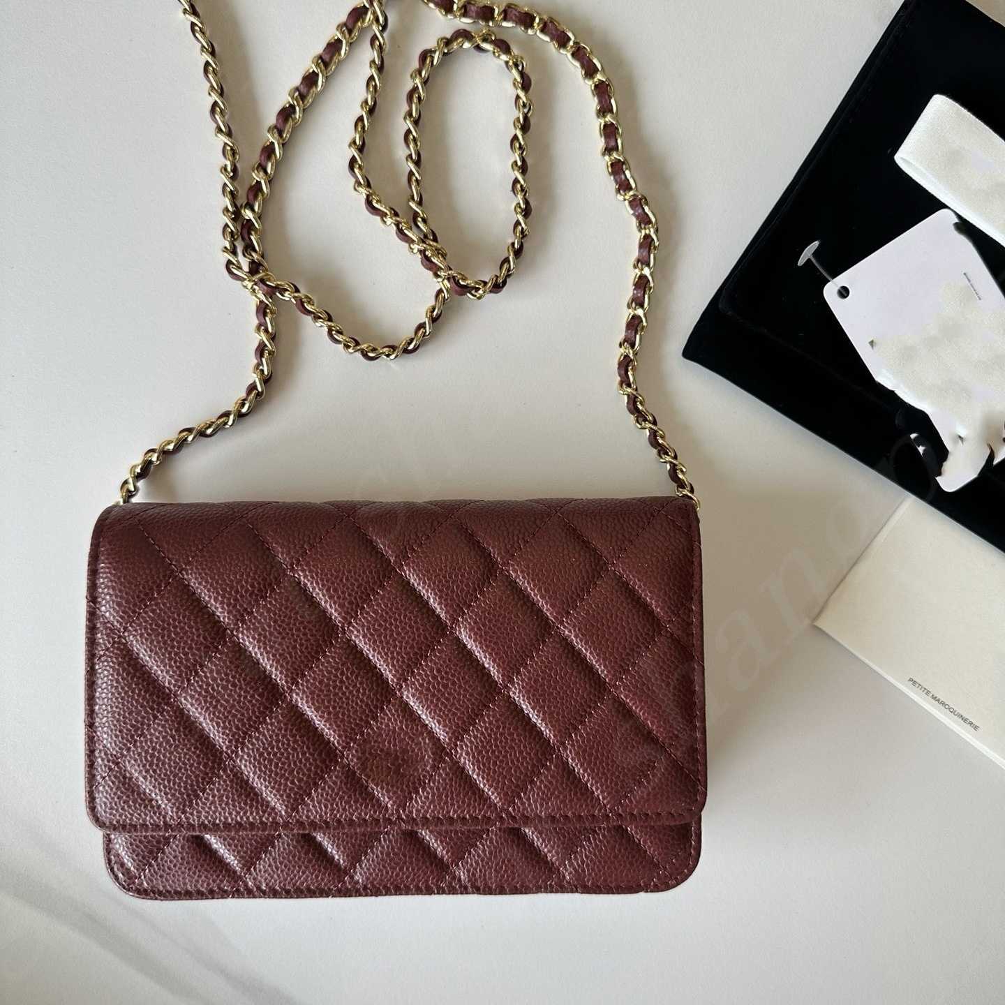 Totes hot Top Quality Fashion Bag Women Designer bag CLASSIC Wallet On Chain caviar Woc bags Grained Shiny Calfskin Crossbody Bags Shoulder Purse handbag