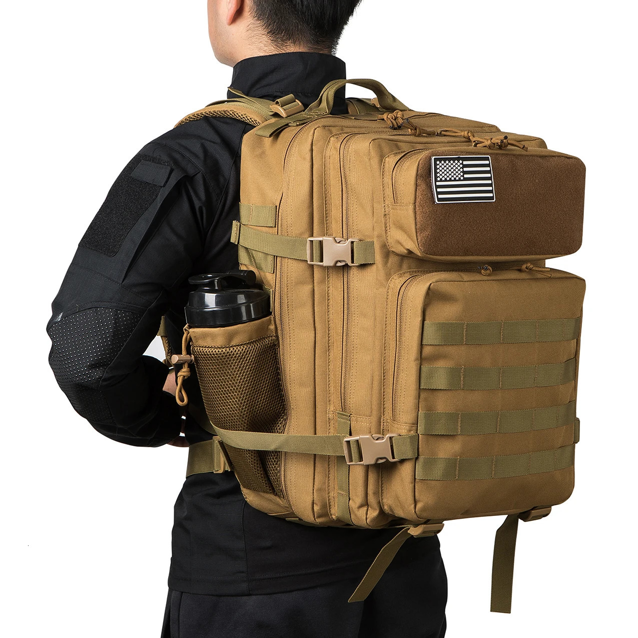 45L Molle Tactical Backpack Hunting Backpack GYM For Men EDC Outdoor Hiking Survival Rucksack camping equipment back pack 241028