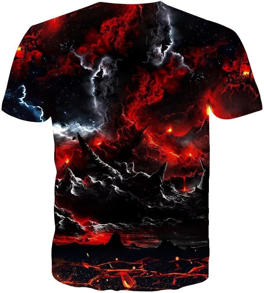Mens T shirt Mens T shirt 3D Graphic Colorful Crew Neck Print Tee for Men Women and Youngs tee Casual tops summer casual fashion
