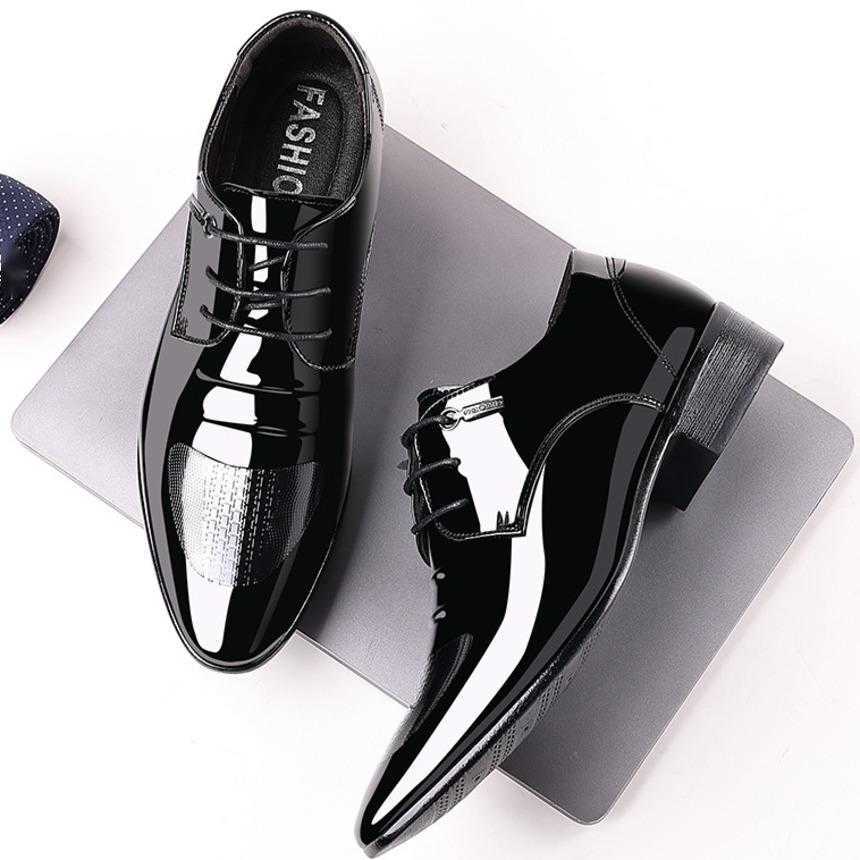 Men Dress Shoes Mens Business Leather Shoes Autumn Mens New Pointed Low Formal Matching Clutch Dressing Shoes 241009