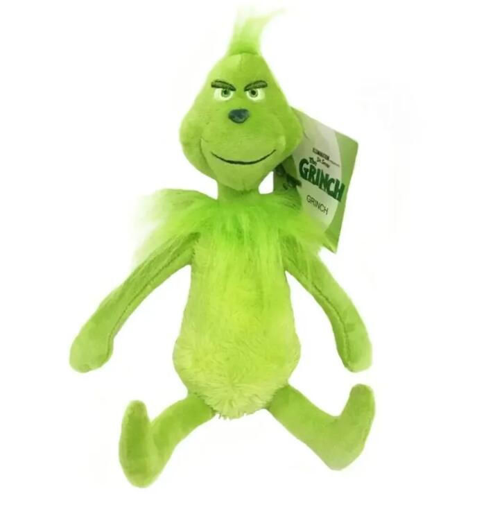 1Pc Stock Stole Plush Toys Green Grinch Toy Max Dog Doll Soft Stuffed Cartoon Animal Peluche For Kids Christmas Gifts 1028