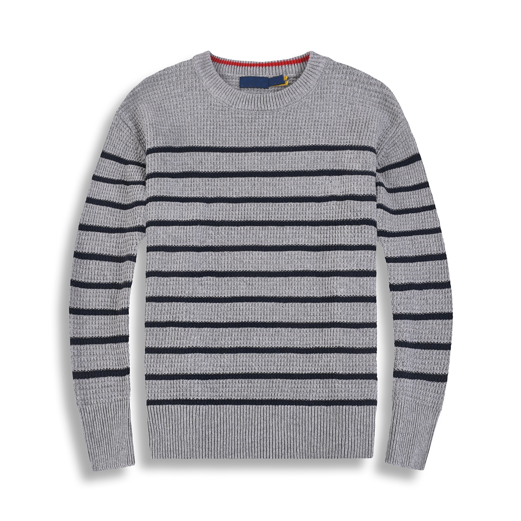 Casual crew-neck pullover striped fall sweater for men autumn and winter design sense of the new fashion brand loose match outside to wear