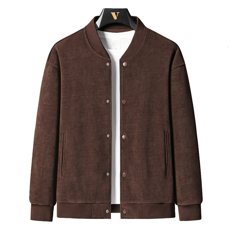 2024 New Designer Fashionable Handsome Knitted Shirt Fat Men's Large Loose Casual Baseball Collar Coat