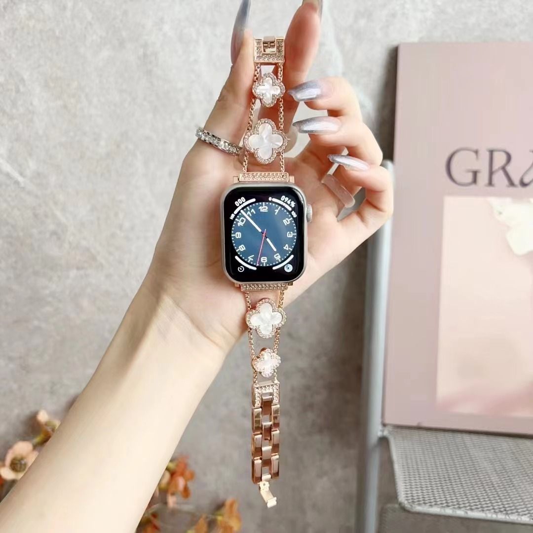 Metal Dia Straps for Apple Watch Bands 49mm 45mm 38mm 40mm 42mm 44mm Women Bling Slim Glitter iwatch Series Ultra 9 8 7 6 5 4 3 SE free shipping