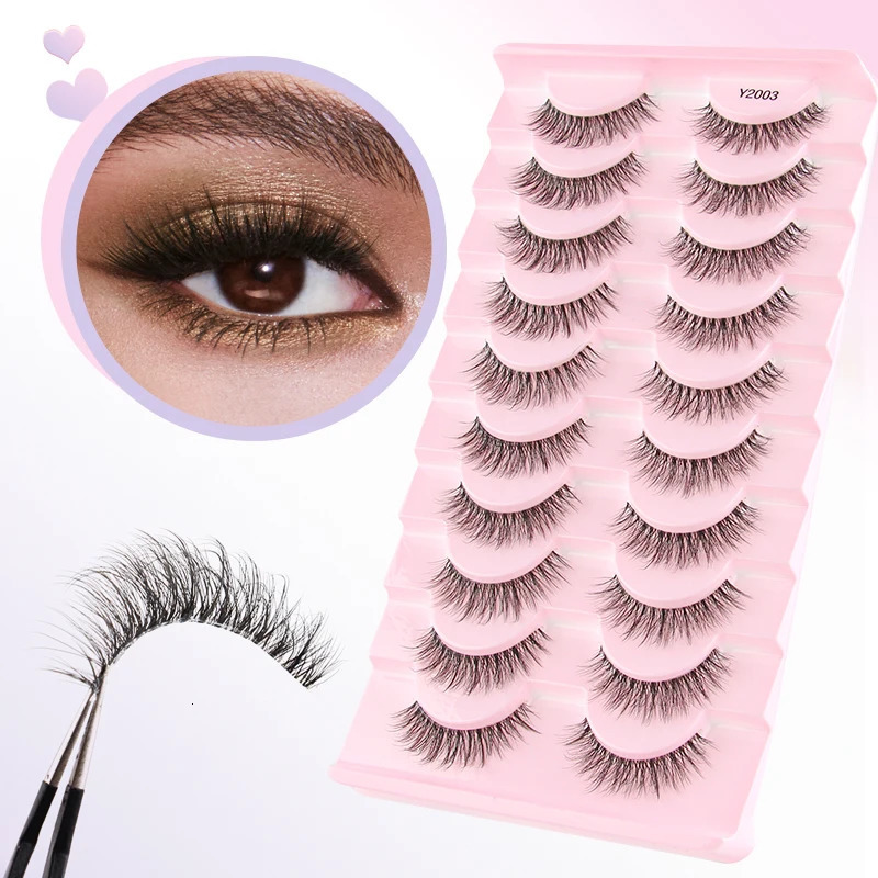 310 Pairs 3D Mink Lashes Half Eyelashes Natural Soft Eyelash Dramatic False Eyelashes Fluffy Volume Faux Cils Makeup Tools 241028