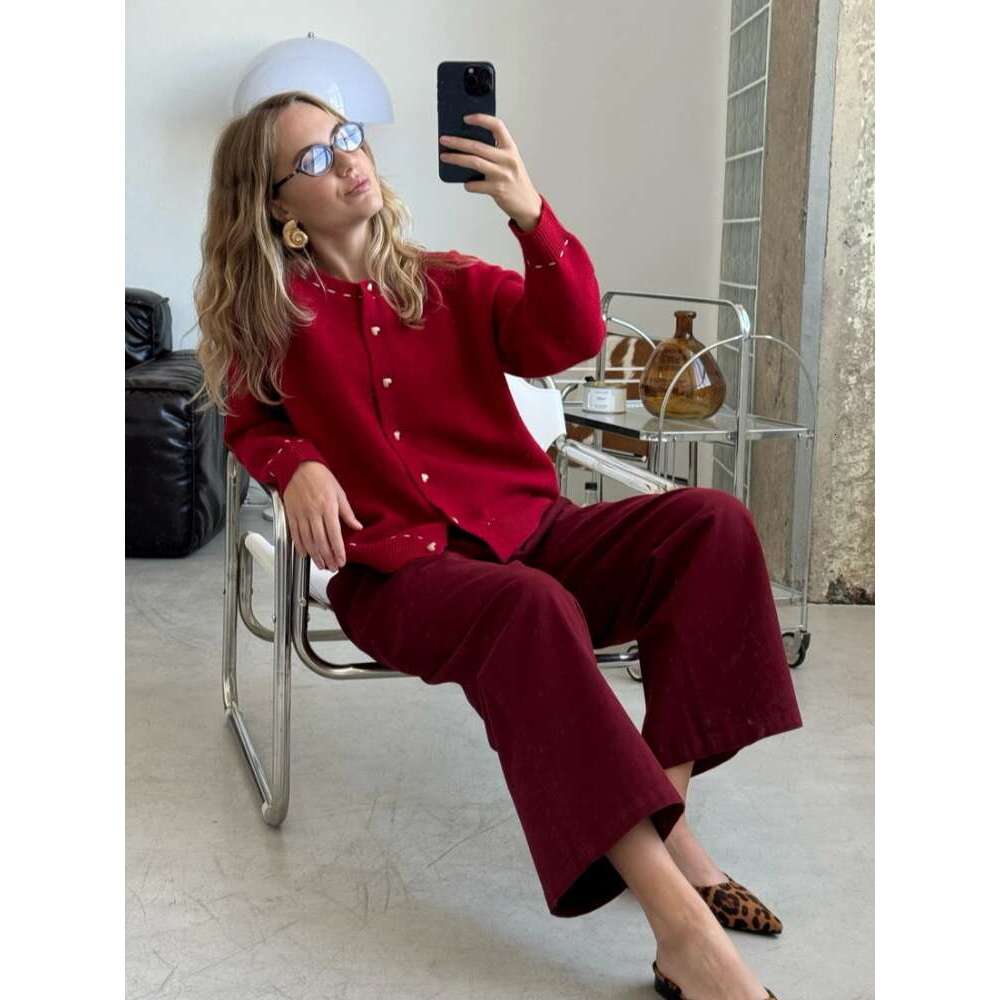 Women Casual O-Neck Single Breasted Knitted Cardigan Fashion Long Sleeve Short Slim Fit Sweater Lady Chic Autumn Streetwear 2024