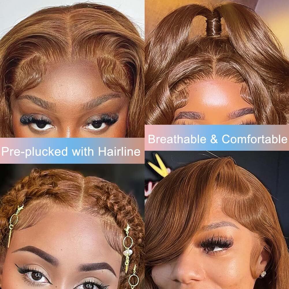 Highlight Ombre 13x6 Curly Hd Transparent Lace Frontal Wig Colored 30 Inch Deep Water Wave Human Hair Brazilian Choice For Women