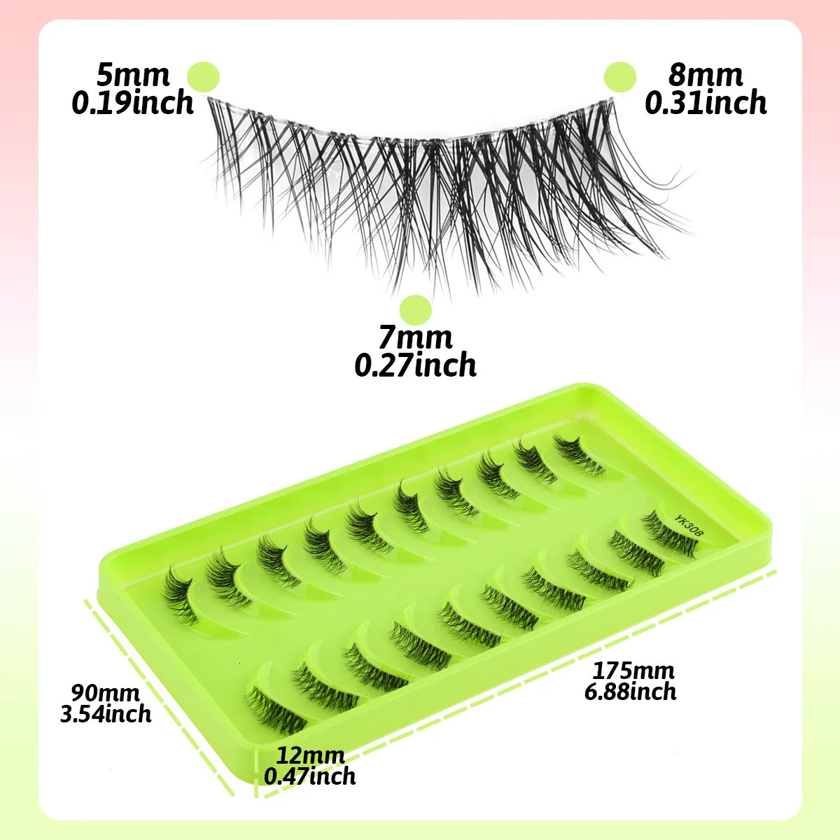 Fake Eyelashes 310 Pairs Half Lashes Cat Eye Natural Long Fluffy 3D Mink Lashes Handmade Make up Tools maquillaje Faux Cils 241028