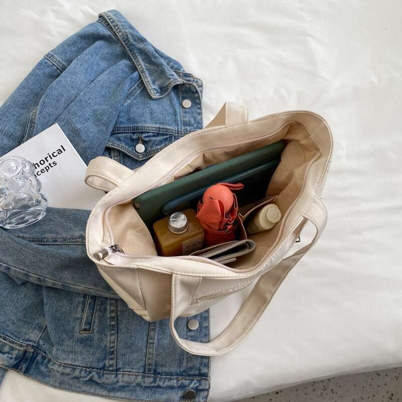 Fashion Women's Shoulder Class Large Capacity Student Tote 2025 New Canvas Commuter Handbag Women Bag