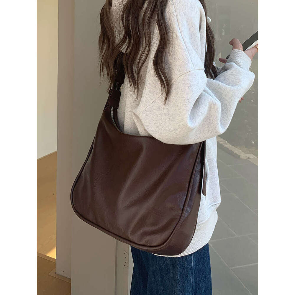 Girls Teenage With Pendant Crossbody Bag New Retro College Style Casual Solid Color Ultra Soft Washed bag