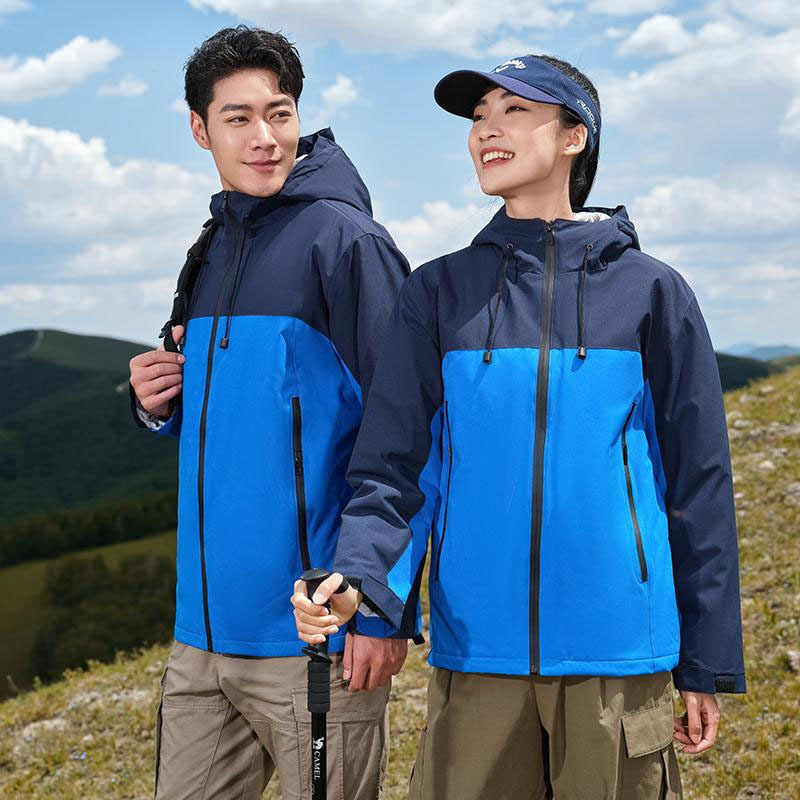 2024 New Designer Autumn/Winter Integrated Thermal Storage Cotton Windproof and Waterproof Men's Jacket Outdoor Long Sleeve Printed