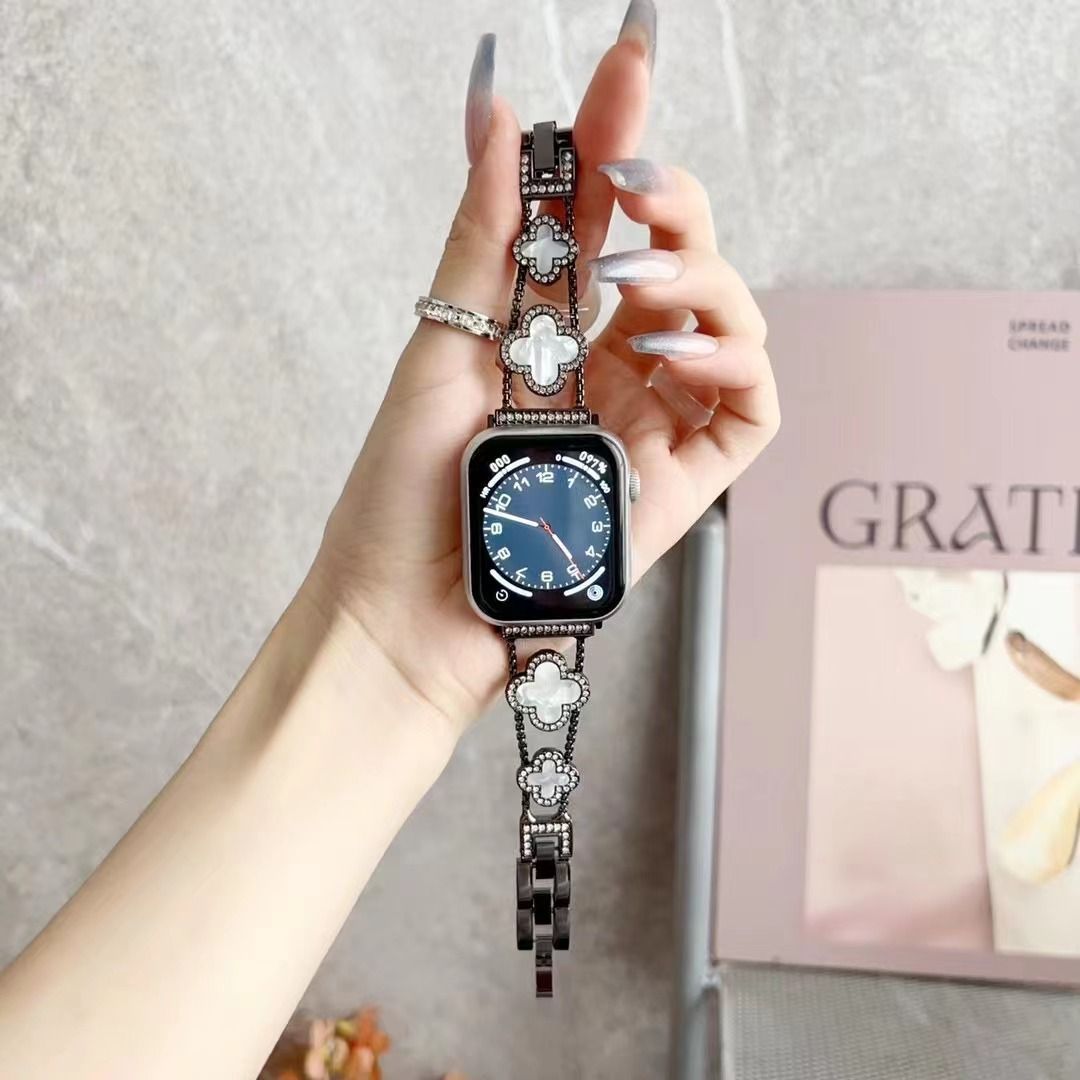 Metal Dia Straps for Apple Watch Bands 49mm 45mm 38mm 40mm 42mm 44mm Women Bling Slim Glitter iwatch Series Ultra 9 8 7 6 5 4 3 SE free shipping