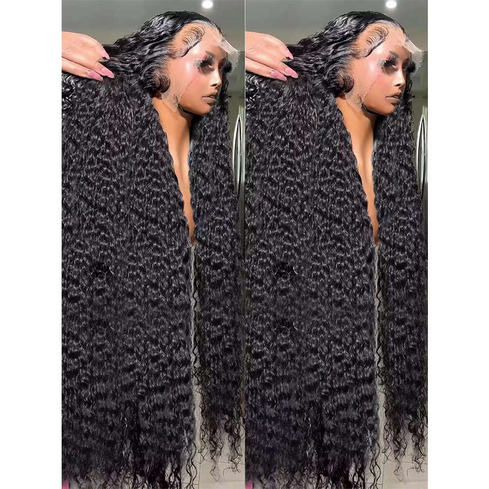 HD Lace Wig x Human Hair Water Deep Wave Frontal Inch Curly Front Wigs For Women Density