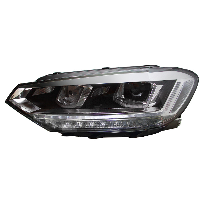 For VW Touran 20 16-20 19 Headlight Assembly Upgrade LED Lens Headlight Daytime Running Light Dual lens High Beam