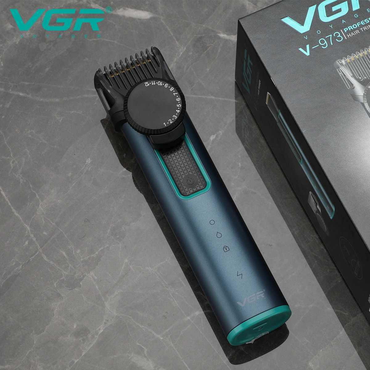 VGR Hair Trimmer Adjustable Hair Cutting Machine Waterproof Barber Hair Clipper Cordless Haircut Machine Trimmer for Men V-973 W241212